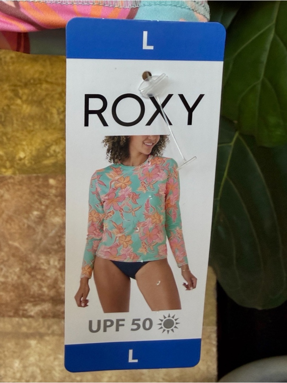 NEW Roxy Women’s UPF 50 Sun Protection Rash Guard Floral Long Sleeve Swim Tee - Picture 11 of 13